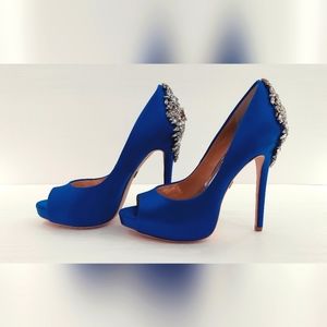 Badgley Mischka Size 5.5 Royal Blue Heels/Pumps New